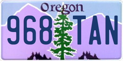 OR license plate 968TAN