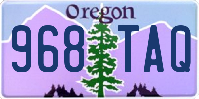 OR license plate 968TAQ
