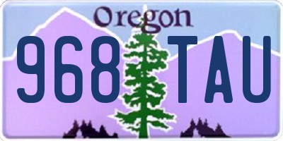 OR license plate 968TAU