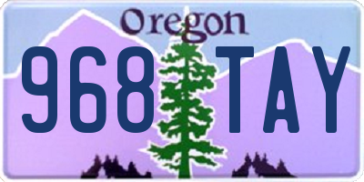 OR license plate 968TAY