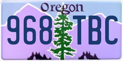 OR license plate 968TBC