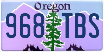 OR license plate 968TBS