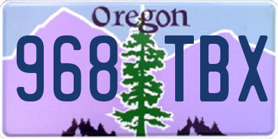 OR license plate 968TBX