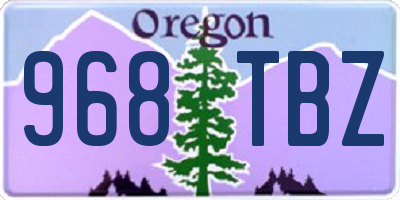 OR license plate 968TBZ