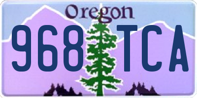 OR license plate 968TCA