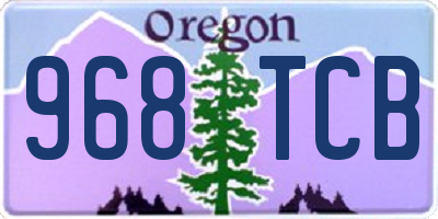 OR license plate 968TCB