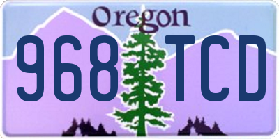 OR license plate 968TCD