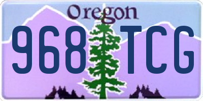 OR license plate 968TCG