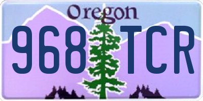OR license plate 968TCR