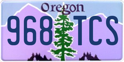 OR license plate 968TCS