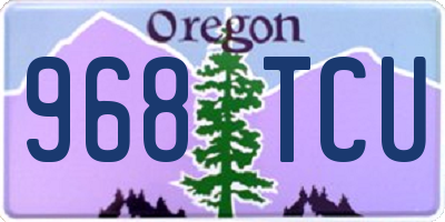 OR license plate 968TCU