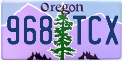 OR license plate 968TCX