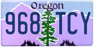 OR license plate 968TCY