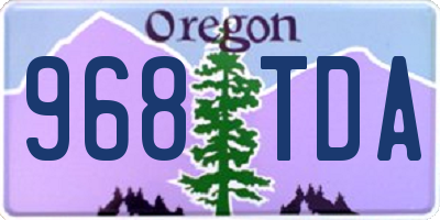 OR license plate 968TDA