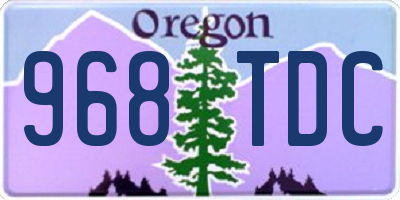 OR license plate 968TDC