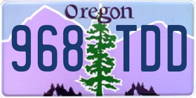 OR license plate 968TDD