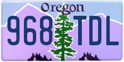 OR license plate 968TDL