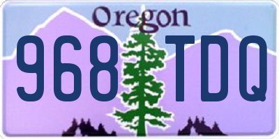 OR license plate 968TDQ