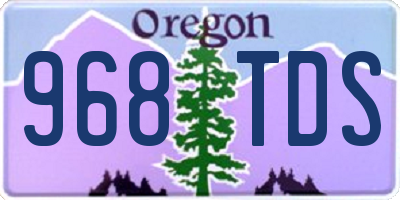 OR license plate 968TDS
