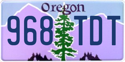 OR license plate 968TDT