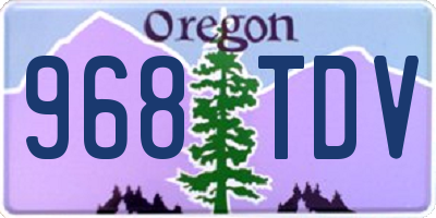 OR license plate 968TDV