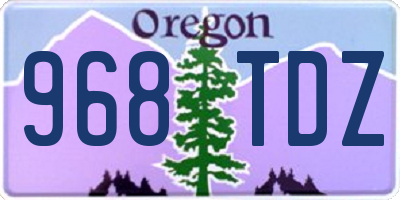 OR license plate 968TDZ