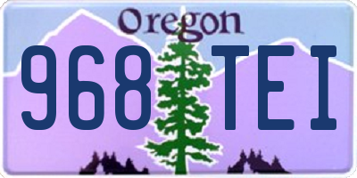 OR license plate 968TEI
