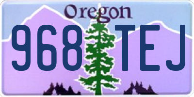 OR license plate 968TEJ