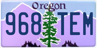 OR license plate 968TEM
