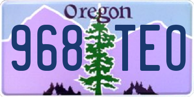 OR license plate 968TEO