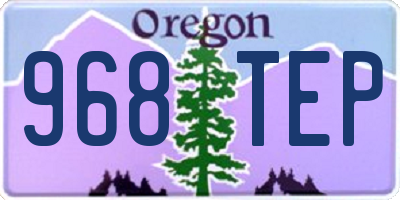OR license plate 968TEP