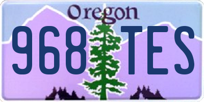 OR license plate 968TES