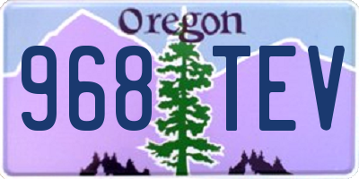 OR license plate 968TEV