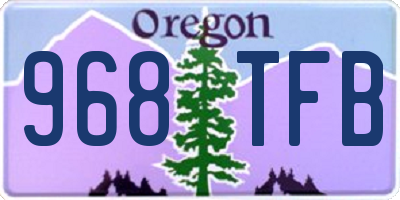 OR license plate 968TFB