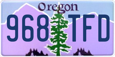 OR license plate 968TFD