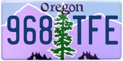 OR license plate 968TFE