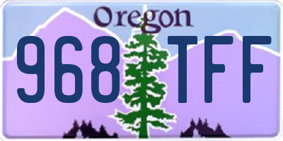 OR license plate 968TFF