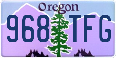 OR license plate 968TFG