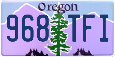 OR license plate 968TFI