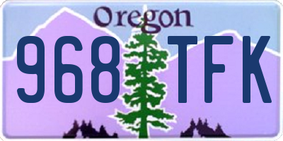 OR license plate 968TFK