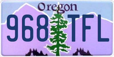 OR license plate 968TFL