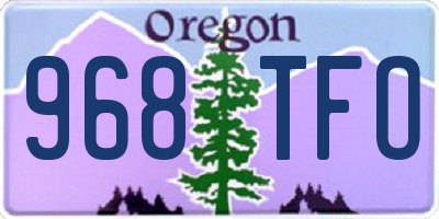 OR license plate 968TFO