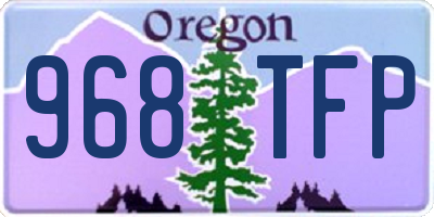 OR license plate 968TFP