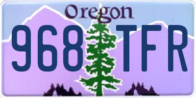 OR license plate 968TFR
