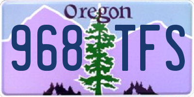 OR license plate 968TFS