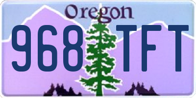 OR license plate 968TFT