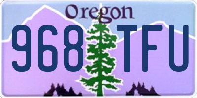 OR license plate 968TFU