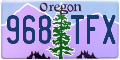 OR license plate 968TFX