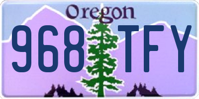 OR license plate 968TFY