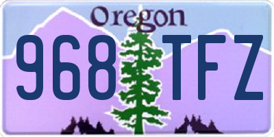 OR license plate 968TFZ